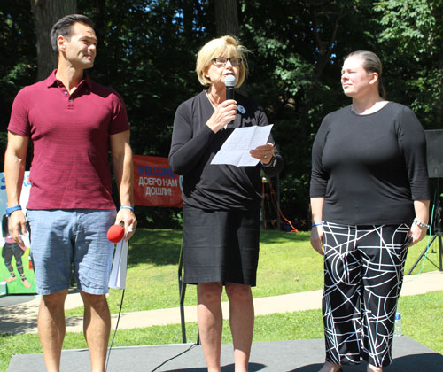 TV news anchor Chris Tanaka, Honorary Consul of Lithuania Ingrida Bublys and Honorary Consul of Estonia Mary Nippert